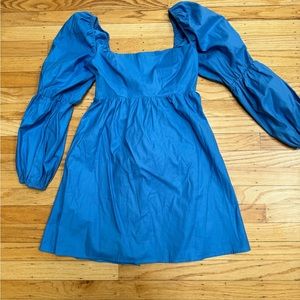 Reformation mini dress with puff sleeve